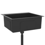 vidaXL Ručne vyrobený kuchynský drez, čierny, nehrdzavejúca oceľ – Obrázok 4