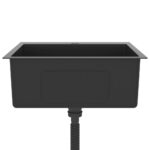 vidaXL Ručne vyrobený kuchynský drez, čierny, nehrdzavejúca oceľ – Obrázok 5