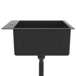 vidaXL Ručne vyrobený kuchynský drez, čierny, nehrdzavejúca oceľ – Obrázok 6