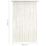 vidaXL Záclona macrame 140x240 cm bavlna – Obrázok 5