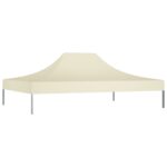 vidaXL Strecha na párty stan 4x3 m, krémová 270 g/m² – Obrázok 2