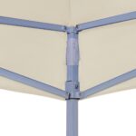 vidaXL Strecha na párty stan 4x3 m, krémová 270 g/m² – Obrázok 5