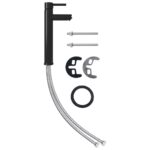 vidaXL Kúpeľňová batéria čierna 12x30 cm – Obrázok 4