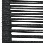 vidaXL 7-dielna záhradná jedálenská súprava z bavlneného lana a ocele čierna – Obrázok 3