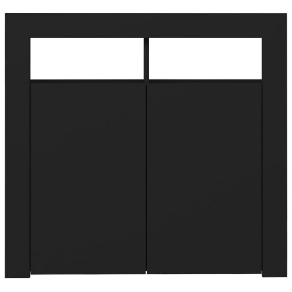 vidaXL Komoda s LED svetlami čierna 80x35x75 cm – Obrázok 9