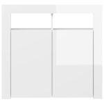 vidaXL Komoda s LED svetlami lesklá biela 80x35x75 cm – Obrázok 9