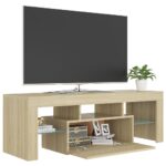 vidaXL TV skrinka s LED svetlami dub sonoma 120x35x40 cm – Obrázok 3