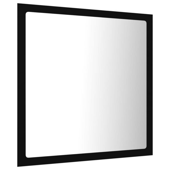 vidaXL Kúpeľňové zrkadlo s LED, čierne 40x8,5x37 cm, akryl – Obrázok 7