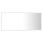 vidaXL LED kúpeľňové zrkadlo lesklé biele 90x8,5x37 cm akryl – Obrázok 6