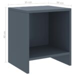 vidaXL Nočné stolíky 2 ks bledosivé 35x30x40 cm borovicový masív – Obrázok 7