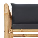 vidaXL Záhradná lavička s podložkami 115 cm bambus – Obrázok 5