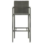 vidaXL 5-dielna záhradná barová súprava sivá polyratanová – Obrázok 8