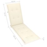 vidaXL Kreslo na terasu s opierkou na nohy a podložkou, akáciový masív – Obrázok 11