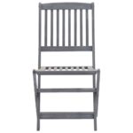 vidaXL Skladacie záhradné stoličky s podložkami 2 ks akáciový masív – Obrázok 10