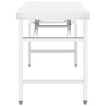 vidaXL Kuchynský pracovný stôl 85x60x80 cm nehrdzavejúca oceľ – Obrázok 3
