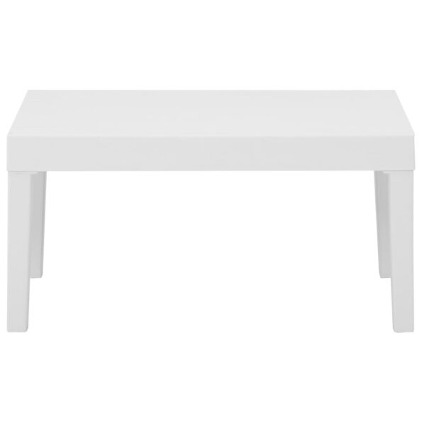 vidaXL 4-dielna záhradná sedacia s vankúšmi súprava plastová biela – Obrázok 4