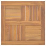 vidaXL Štvorcová stolová doska 50x50x2,5 cm teakový masív