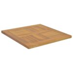 vidaXL Štvorcová stolová doska 50x50x2,5 cm teakový masív – Obrázok 3