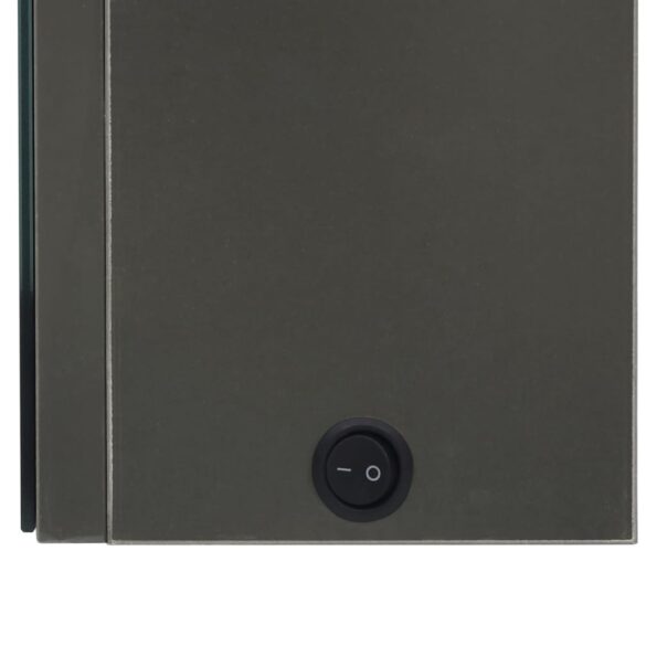 vidaXL LED kúpeľňová zrkadlová skrinka antracitová 50x14x60 cm – Obrázok 6