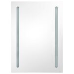 vidaXL LED kúpeľňová zrkadlová skrinka žiarivá sivá 50x13x70 cm – Obrázok 4