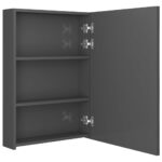 vidaXL LED kúpeľňová zrkadlová skrinka žiarivá sivá 50x13x70 cm – Obrázok 5