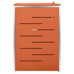 vidaXL Ohrada na 4 odpadkové koše 276,5x77,5x112,5 cm nerezová oceľ – Obrázok 9