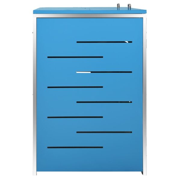 vidaXL Ohrada na 2 odpadkové koše 138x77,5x115,5 cm nehrdzavejúca oceľ – Obrázok 9