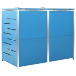 vidaXL Ohrada na 2 odpadkové koše 138x77,5x115,5 cm nehrdzavejúca oceľ – Obrázok 10