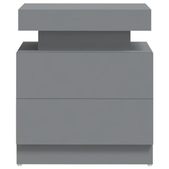 vidaXL Nočný stolík sivý 45x35x52 cm drevotrieska – Obrázok 4