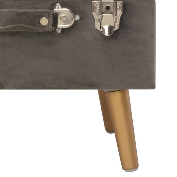 vidaXL Úložná stolička 40 cm sivá zamatová – Obrázok 7