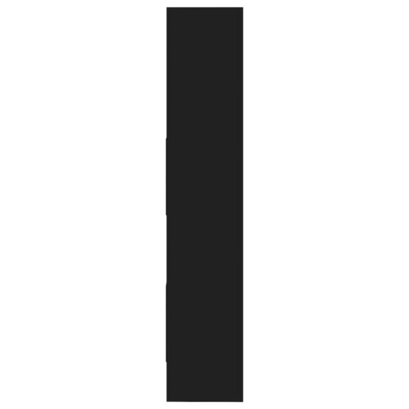 vidaXL Knižnica, čierna 60x35x180 cm, kompozitné drevo – Obrázok 6