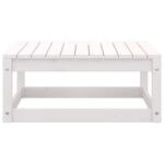 vidaXL Záhradná podnožka s podložkou biela borovicový masív – Obrázok 3