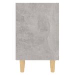 vidaXL Nočný stolík nožičky z masívneho dreva betónový sivý 40x30x50cm – Obrázok 5
