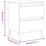vidaXL Nočné stolíky 2 ks, dub sonoma 40x35x50 cm, kompozitné drevo – Obrázok 10
