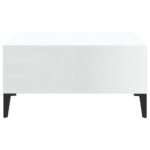 vidaXL Konferenčný stolík lesklý biely 60x60x30 cm drevotrieska – Obrázok 5