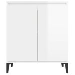 vidaXL Komoda, lesklá biela 60x35x70 cm, kompozitné drevo – Obrázok 5