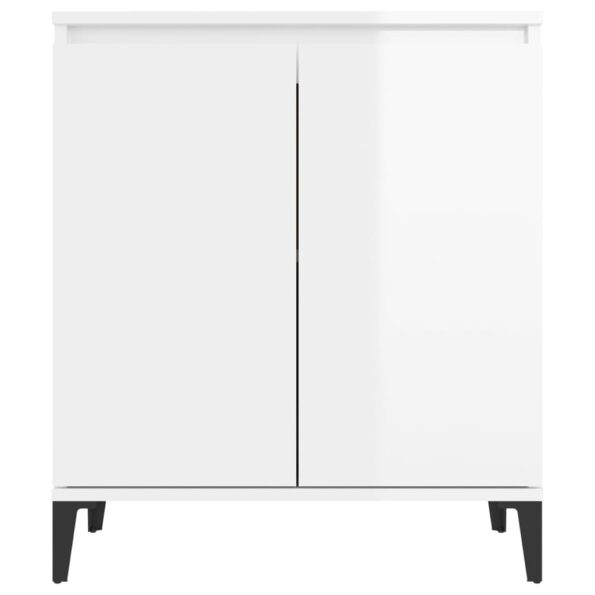 vidaXL Komoda, lesklá biela 60x35x70 cm, kompozitné drevo – Obrázok 5