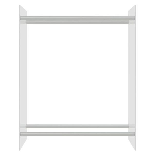 vidaXL Stojan na palivové drevo priehľadný 80x35x100 cm tvrdené sklo – Obrázok 3
