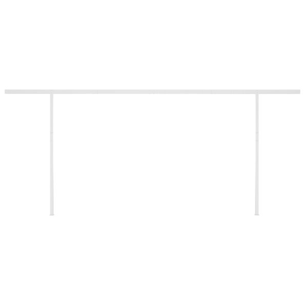 vidaXL Automatická markíza, LED a senzor vetra 6x3,5 m, žltá/biela – Obrázok 7