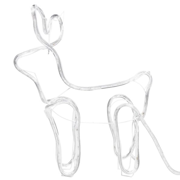 vidaXL Vianočná vonkajšia dekorácia so sobmi a saňami 252 LED diód – Obrázok 9