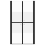 vidaXL Sprchové dvere polo-mliečne ESG (88-91)x190 cm – Obrázok 3