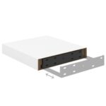 vidaXL Plávajúce nástenné police 2 ks dub a biele 23x23,5x3,8 cm MDF – Obrázok 8