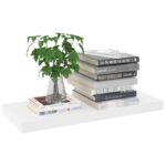 vidaXL Plávajúce nástenné police 2ks dubové a biele 60x23,5x3,8 cm MDF – Obrázok 3