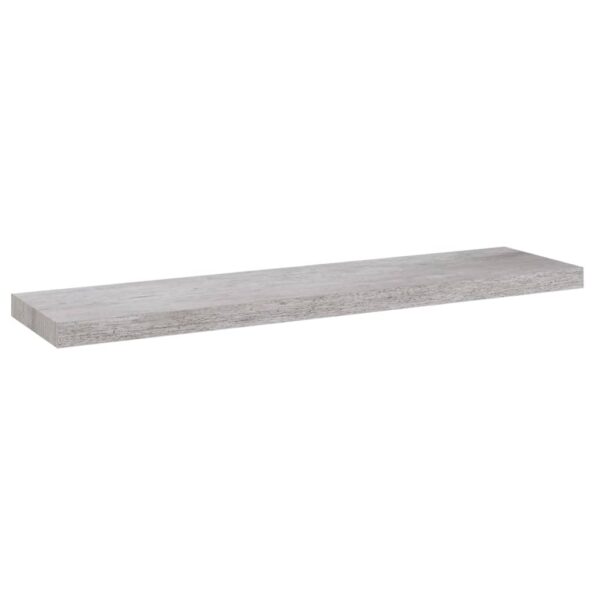 vidaXL Plávajúce nástenné police 2 ks betónovosivé 90x23,5x3,8 cm MDF – Obrázok 4