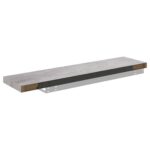 vidaXL Plávajúce nástenné police 2 ks betónovosivé 90x23,5x3,8 cm MDF – Obrázok 8