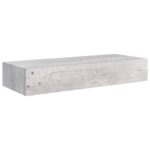 vidaXL Nástenná zásuvková polica betónovo-sivá 60x23,5x10 cm MDF – Obrázok 2