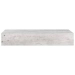 vidaXL Nástenná zásuvková polica betónovo-sivá 60x23,5x10 cm MDF – Obrázok 4