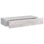 vidaXL Nástenná zásuvková polica betónovo-sivá 60x23,5x10 cm MDF – Obrázok 7