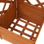 vidaXL Rohový kvetináč s mriežkou 40x40x150 cm masívne jedľové drevo – Obrázok 4