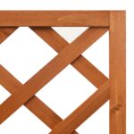 vidaXL Rohový kvetináč s mriežkou 40x40x150 cm masívne jedľové drevo – Obrázok 5